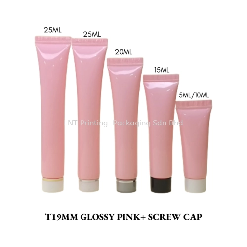 T19MM Glossy Pink With Screw Cap 