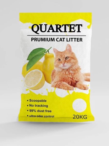60283 Quartet 20Kgs Cat Litter - Lemon Bentonite Quartet Cat Litter Selangor, Malaysia, Kuala Lumpur (KL), Sungai Buloh Supplier, Suppliers, Supply, Supplies | Petopet Marketing Sdn Bhd