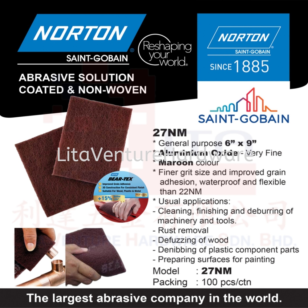 NORTON ABRASIVE SOLUTION COATED&NON WOVEN 27NM