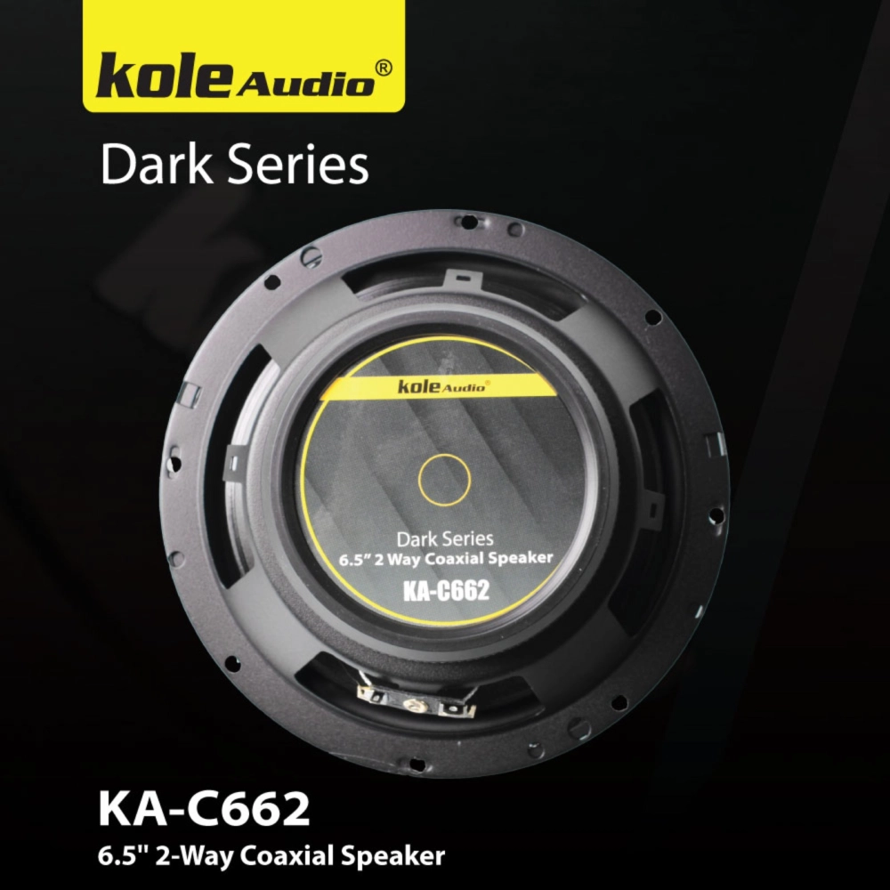 Kole Audio Dark Series 6.5″ 2-Way Car Audio Coaxial Speaker KA-C62 KA-C662