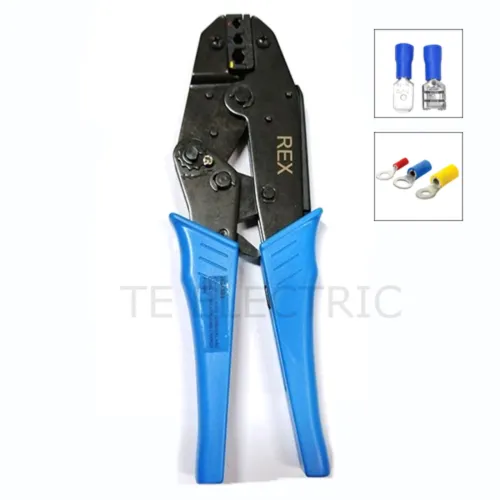 REX HS-30J CRIMPING TOOL 0.5-6MM FOR INSULATED TERMINAL AND CONNECTORS RINGS AND LUGS