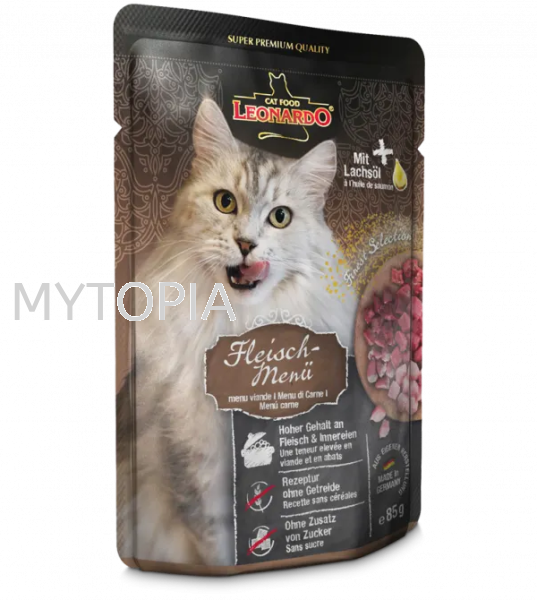 LEONARDO POUCH MEAT MENU 85G LEONARDO CAT FOOD Perak, Malaysia, Selangor, Kuala Lumpur (KL), Ipoh, Batu Gajah Supplier, Suppliers, Supply, Supplies | MYTOPIA PETCARE SDN. BHD.