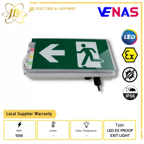 VENAS EX 15W ES01 110V-277V IP66 EXPLOSION PROOF LED EMERGENCY LIGHT