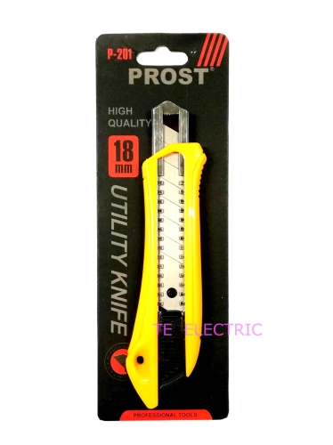 PROST P-201 UTILITY KNIFE 18MM OFFICE HOME SCHOOL HAND CRAFT DIY BLADE CUTTER