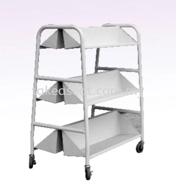 Double Sided Book Trolley