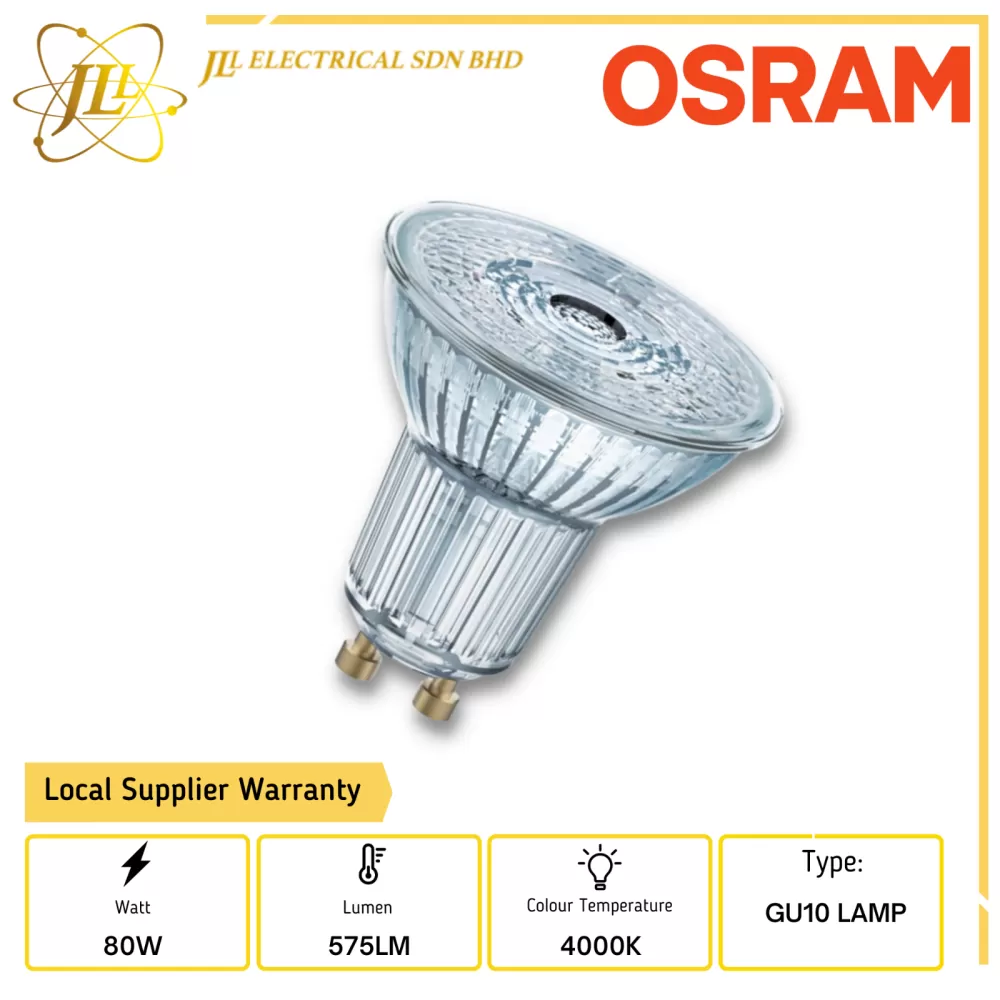 OSRAM PAR16 8W 4000K 220-240V GU10 LED LAMP Kuala Lumpur (KL), Selangor,  Malaysia Supplier, Supply, Supplies, Distributor | JLL Electrical Sdn Bhd