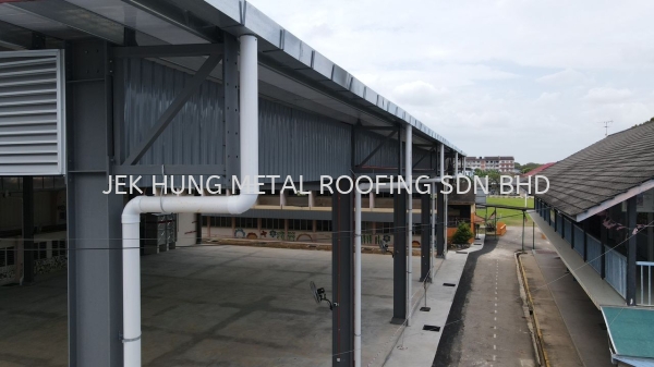 pu metal metal roofing  SMK Gajah Berang,Melaka Roof Covering Melaka, Malaysia Services | JEK HUNG METAL ROOFING SDN BHD