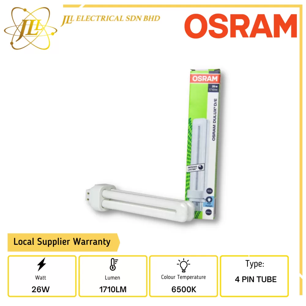Osram Dulux D/E 26W/865 PLC 4 PIN TUBE