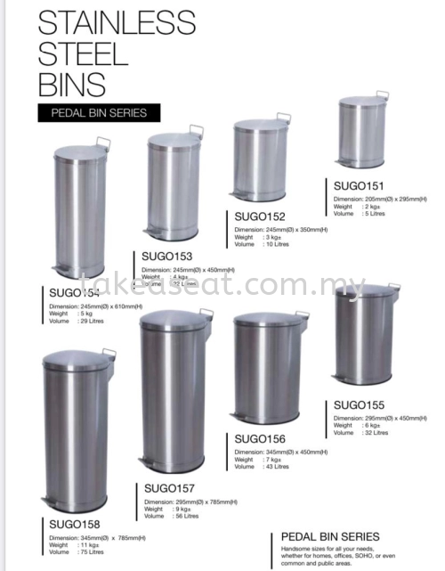 Stainless steel Bins