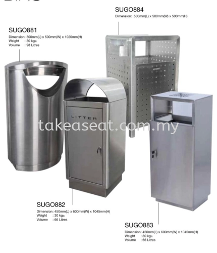 Stainless steel Bins