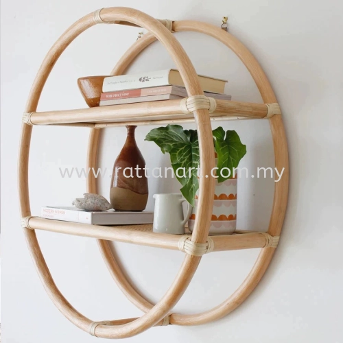 RATTAN WALL SHELF