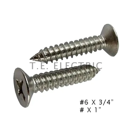 HIGH QUALITY SCREW FLAT HEAD SELF TAPPING SCREW (#6 X 3/4 / #6 X 1')(100PCS)