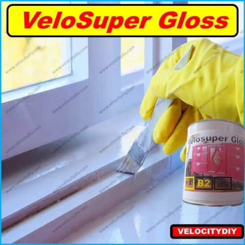 （油性铁漆木漆墙壁油漆）Velosuper Gloss Solvent Base For Wood Metal Wall 1 Litre