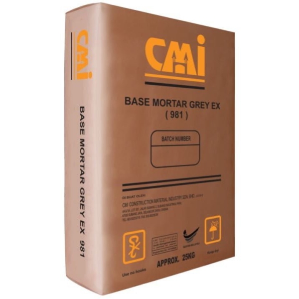 CMI BASE MORTAR GREY EX 981 Base Skim Coat CMI Wall Material Johor Bahru (JB), Malaysia Wall & Floor Tiles, Toilet Appliances  | Fuii Seh Tiling Sdn Bhd