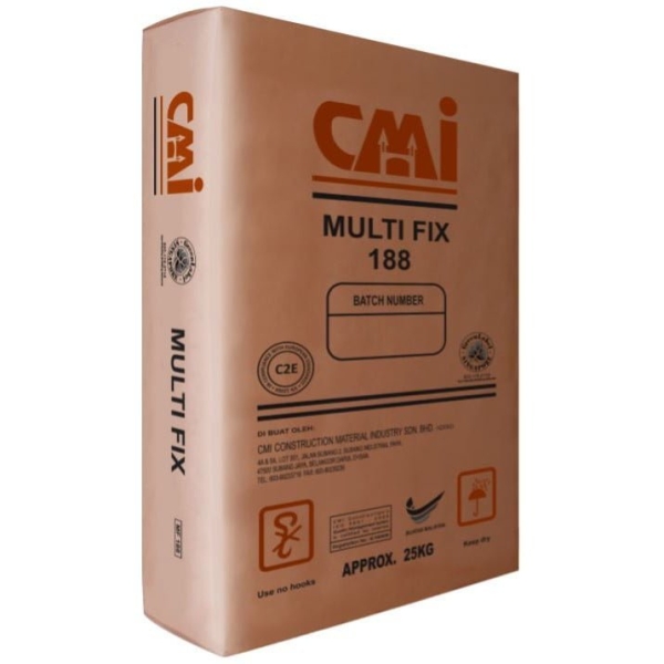 CMI MULTIFIX 188 Cement Base Adhesives CMI Wall Material Johor Bahru (JB), Malaysia Wall & Floor Tiles, Toilet Appliances  | Fuii Seh Tiling Sdn Bhd