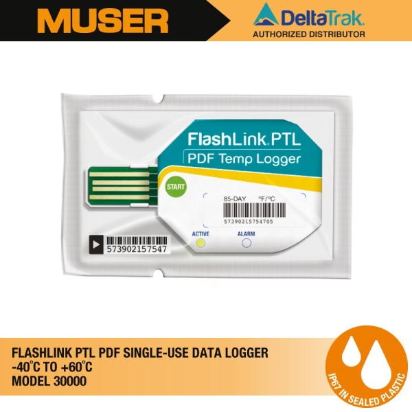 FlashLink 30000 PTL PDF Single-Use Temperature Logger | DeltaTrak by Muser PDF Single-Use Data Logger In-Transit Data Loggers DeltaTrak Kuala Lumpur (KL), Malaysia, Selangor, Sunway Velocity Supplier, Suppliers, Supply, Supplies | Muser Apac Sdn Bhd