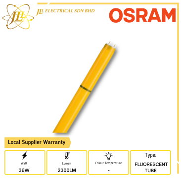OSRAM L36W/62 YELLOW 4FT FLUORESCENT T8 TUBE (CHIP CONTROL)