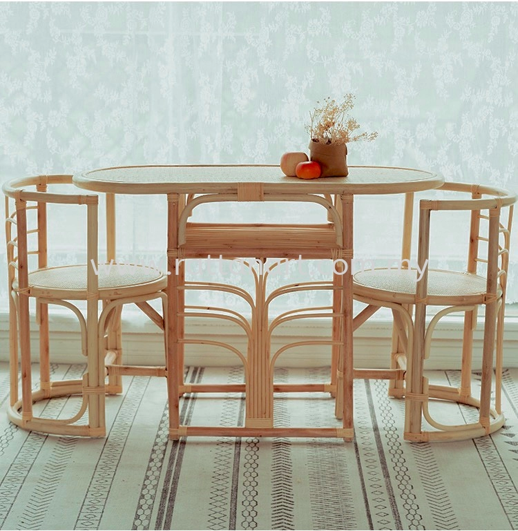 RATTAN DINING SET FOR 2