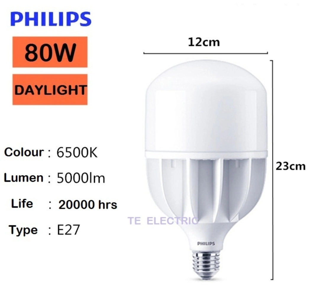 PHILIPS TFORCE LED HIGHBAY BULB E27 / E40 40W / 50W / 80W LED BULB ...