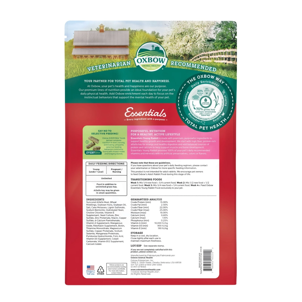 Oxbow Essentials Young Rabbit Food (10lb)