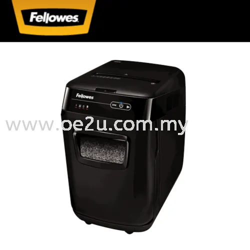 Fellowes AutoMax 200M Auto Feed Paper Shredder (Shred Capacity: 200 Sheets, Micro Cut: 2x14mm, Bin Capacity: 32 Liters)