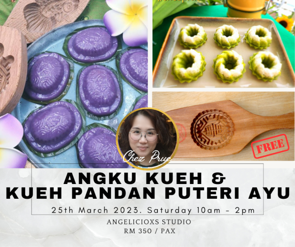 Peanut Ang Ku Kueh &. Kuih Pandan Puteri Ayu Workshop Baking Workshop Baking & Culinary Kuala Lumpur (KL), Malaysia, Selangor, Danau Desa Class, Lesson, Workshop | Angelicioxs Studio