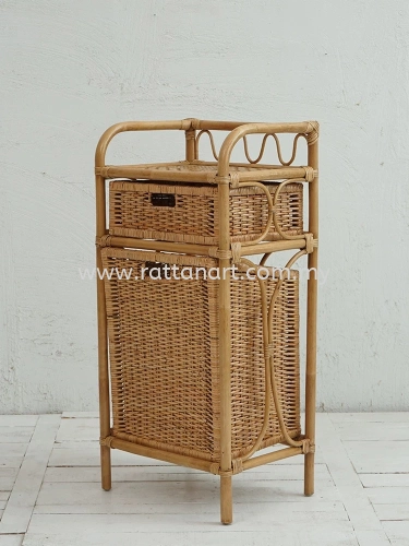 RATTAN DRAWERS CABINET / LAUNDRY BASKET