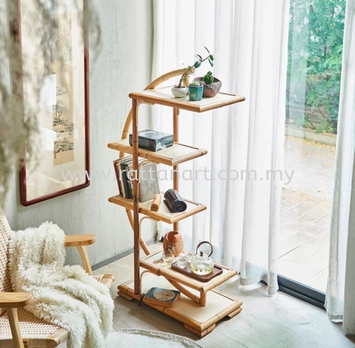 RATTAN DISPLAY SHELF