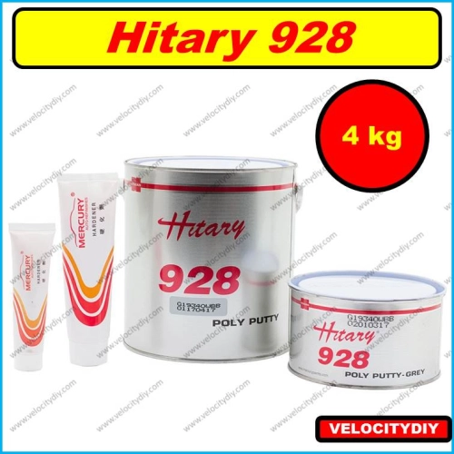 （汽车车身补土/补泥）Mercury Hitary 928 Grey Mercury Hitary 928 Brown Putty Kereta Car Putty 4kg