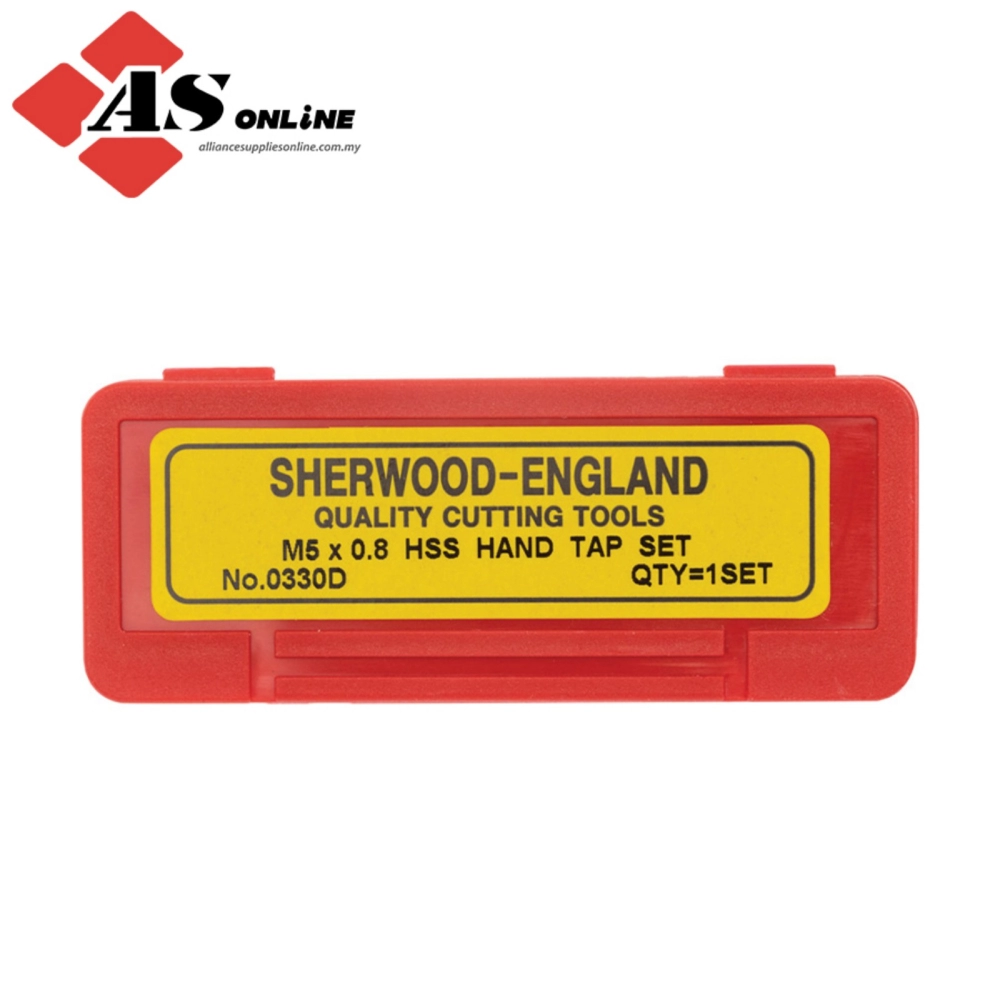 SHERWOOD Tap Set, M5.0 x 0.80, Metric Coarse, High Speed Steel, Bright, Set of 3 / Model: SHR0850330D