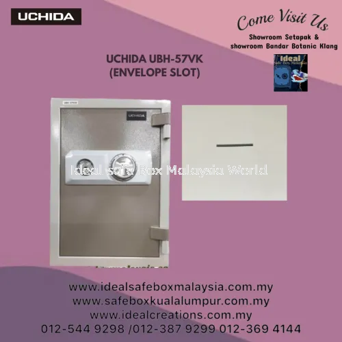 Uchida UBH-57VK Fire Resistant Safe Box with Envelope Slot (Double Keylock)_57kg