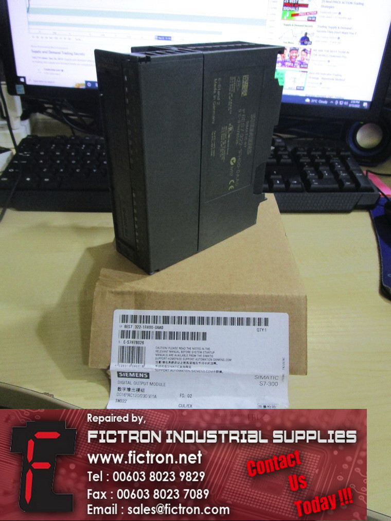 6ES7 322-1FH00-0AA0 6ES73221FH000AA0 SIMATIC S7 SIEMENS PLC Digital Output Module Supply Repair Malaysia Singapore Indonesia USA Thailand
