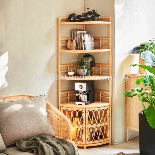 RATTAN CORNER SHELF