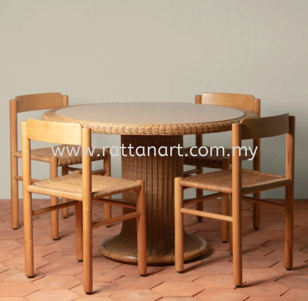 RATTAN DINING TABLE