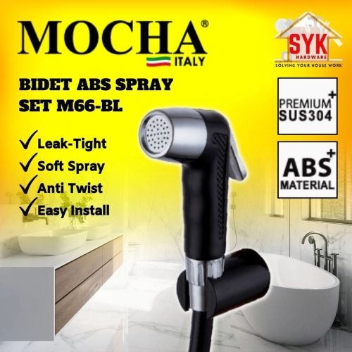 SYK MOCHA M66-BL ABS Toilet Hand Bidet Hose Spray Set Sprayer Paip Bilik Air Bathroom Accessories Set