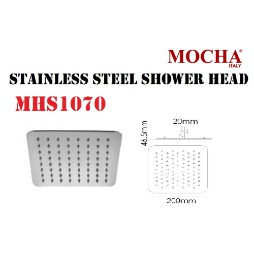 MOCHA MHS1070 Stainless Steel Square Shower Head