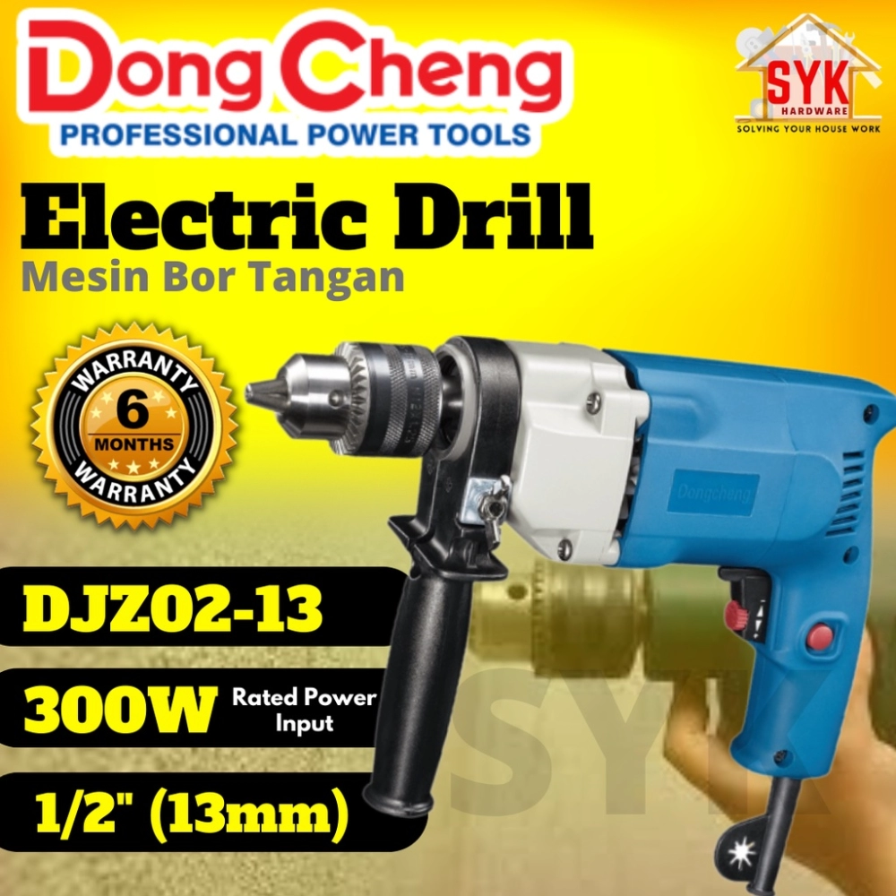 SYK Dongcheng DJZ02-13 500W Electric Drill Wood Metal Drill Power Tools Drilling Machine Mesin Drill Gerudi Elektrik
