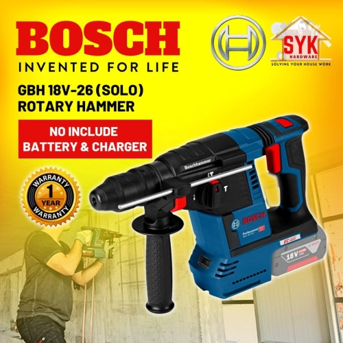 SYK Bosch GBH 18V-26 Solo Cordless Rotary Hammer Battery Power Tools Penukul Berputar Bateri - 0611909000