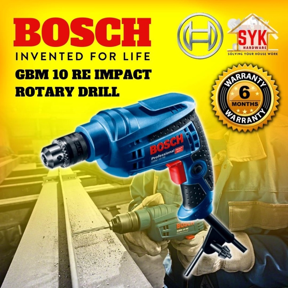 SYK BOSCH GBM 10 RE Impact Rotary Drill Driver Hand Drill Mesin Gerudi Drill Machine Elektrik - 06014735L0