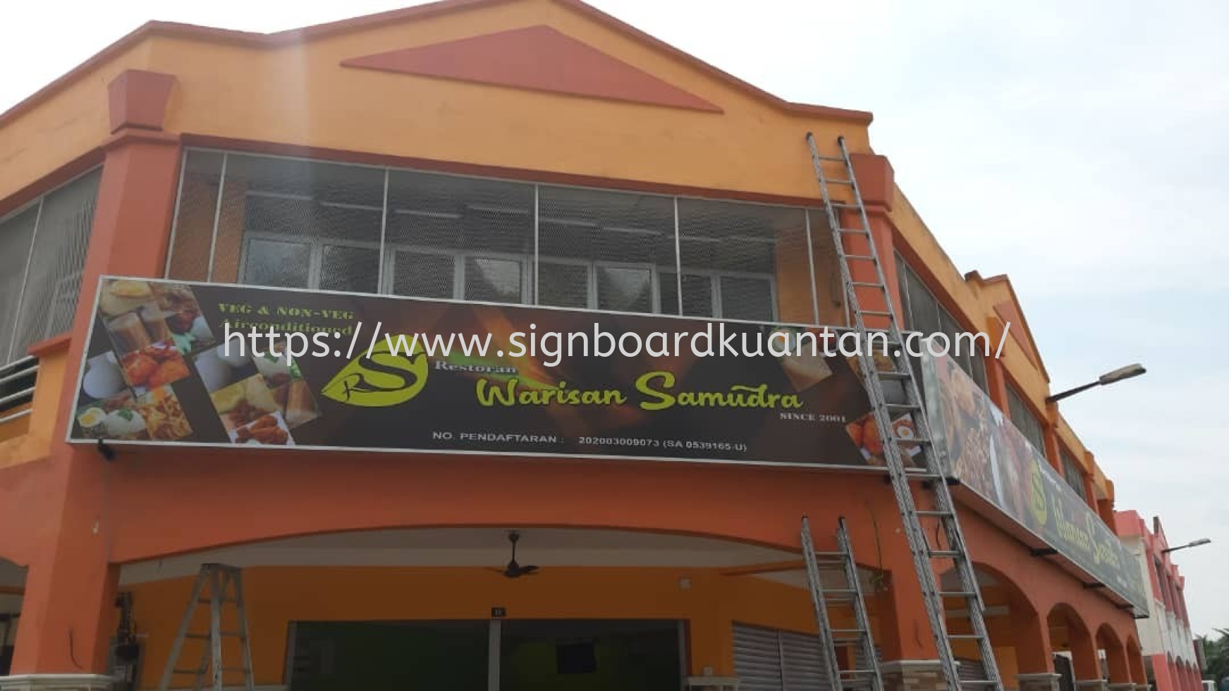 RESTORAN WARISAN SAMUDRA LIGHTBOX SIGNBOARD AT KUANTAN TAMAN FAIRMONT PHASE 2