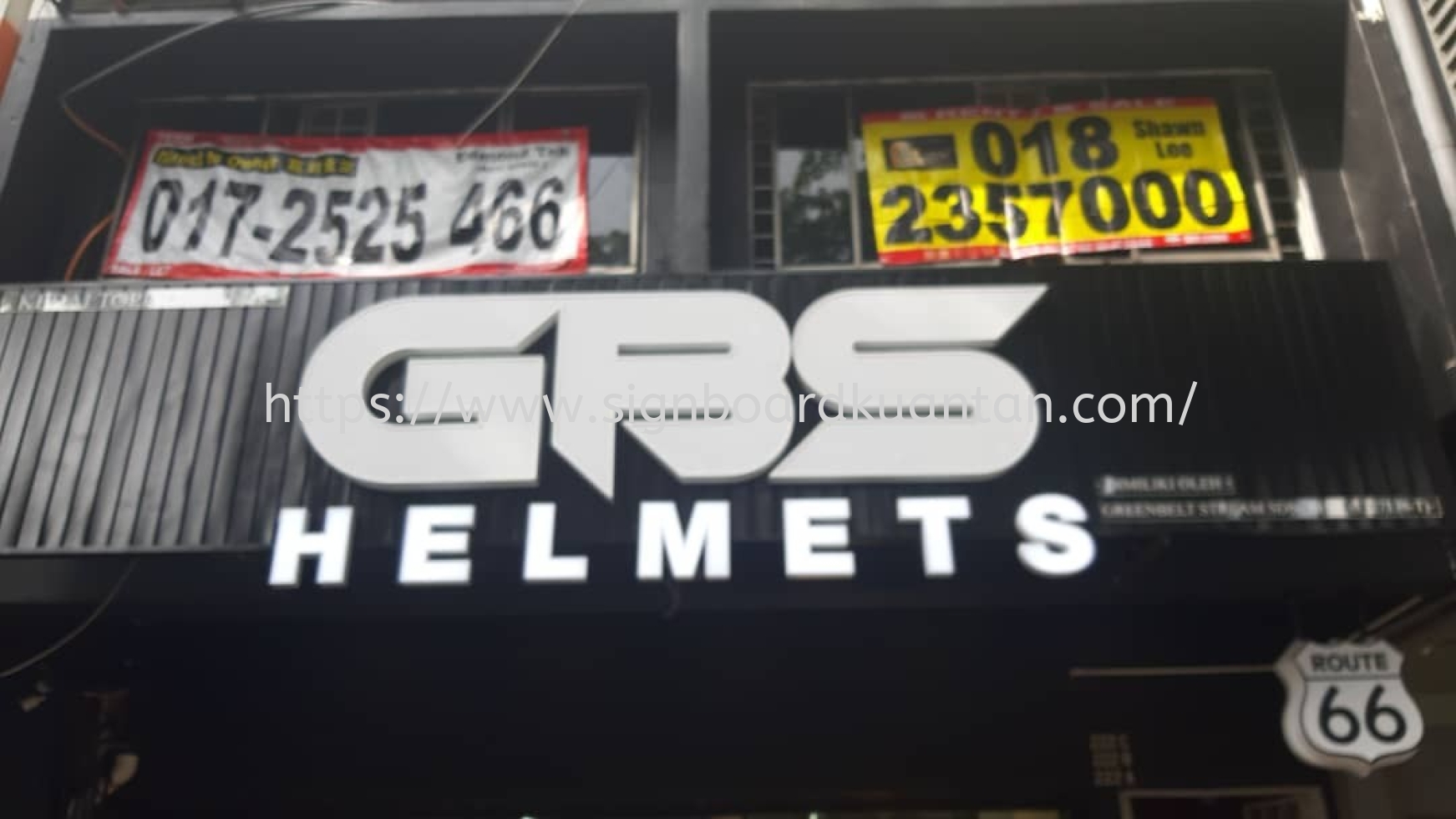 GBS HELMETS ALUMINIUM PANEL 3D LED BOXUP SIGNAGE SIGNBOARD AT KUANTAN  TAMA RAYA 