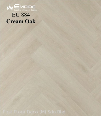 EU884 - CREAM OAK - SPC HERRINGBONE SERIES 5MM - FLOORING