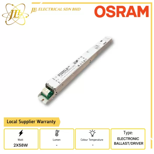 OSRAM QUICKTRONIC DE LUXE HF 2X58W 230-240V DIMMABLE ELECTRONIC BALLAST DRIVER