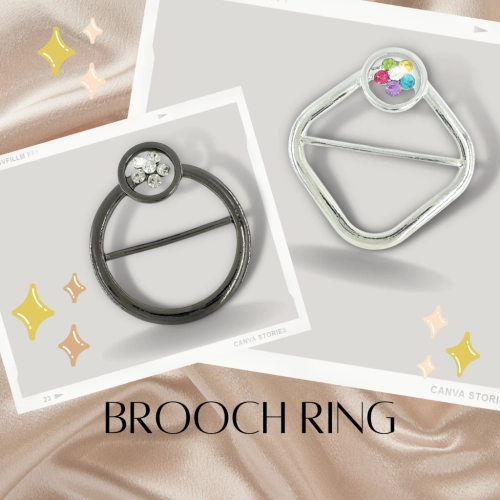 Elegant Brooch 1pc Kerongsang Cincin Tudung Bawal Brooch Ring Hijab Scarf Buckle Muslimah G2189