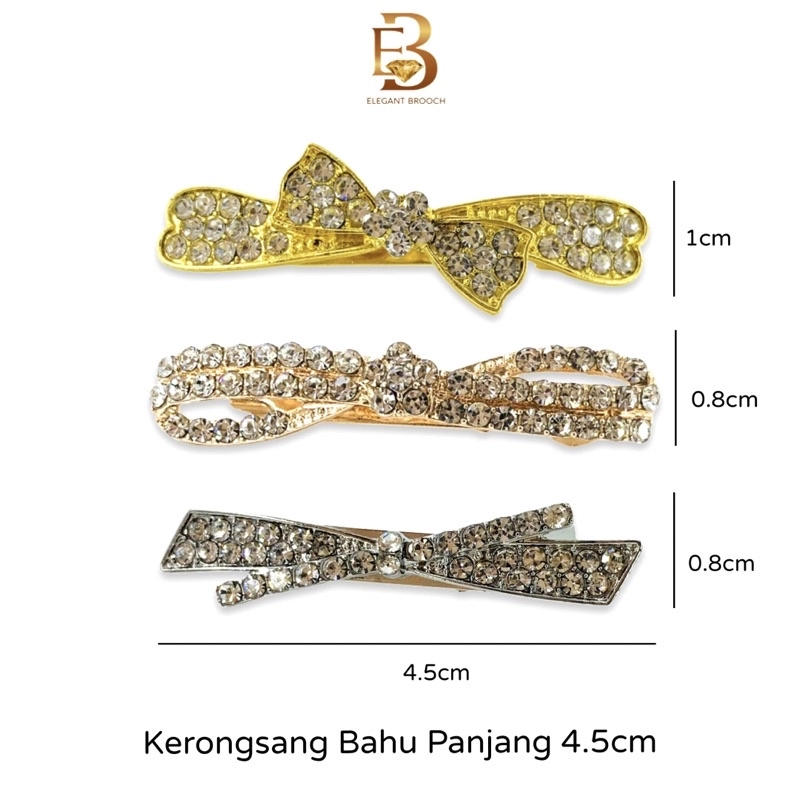 Elegant Brooch 1pc Kerongsang Bahu Panjang Pin Tudung Hijab Korea Premium Brooch Shoulder Ribbon B3016