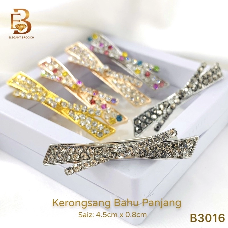 Elegant Brooch 1pc Kerongsang Bahu Panjang Pin Tudung Hijab Korea Premium Brooch Shoulder Ribbon B3016