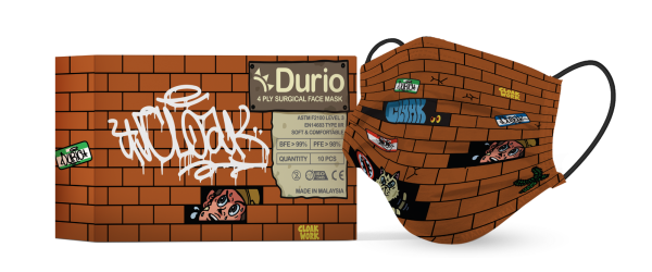 Durio x Cloakwork 4 Ply Surgical Mask - 10's Cloakwork Studio Printed Face Mask Malaysia, Johor Bahru (JB) Manufacturer, Supplier, Supply, Supplies | Durio PPE Sdn Bhd