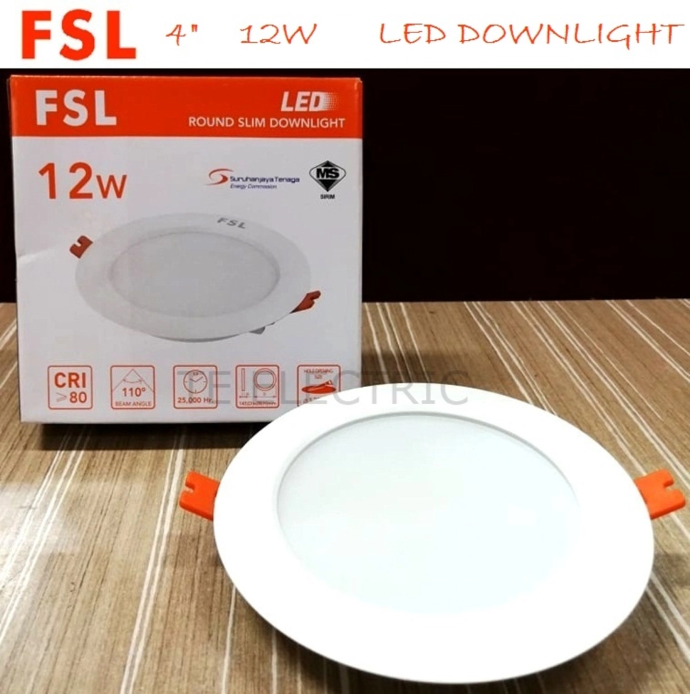 FSL 4" 12W / 6" 18W / 8" 24W LED DOWNLIGHT ROUND PANEL LAMP SIRIM BULAT