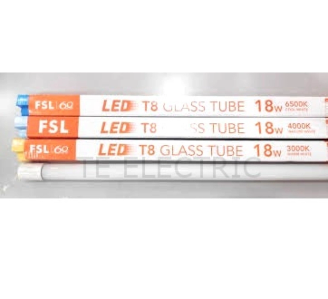 (5PCS) FSL 18W T8 LED TUBE 1200MM 4FT 3000K/4000K/6500K SIRIM DAYLIGHT WARMWHITE COOLWHITE