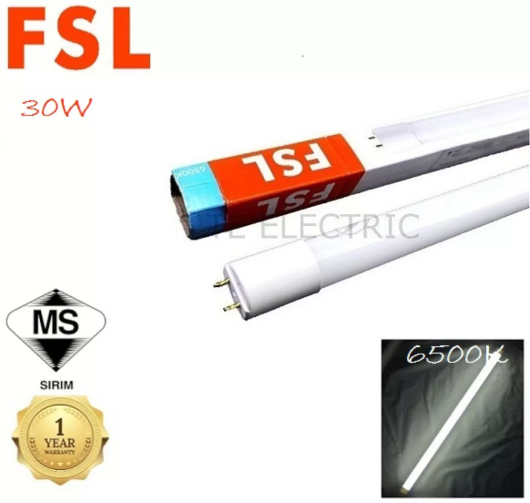 5PCS FSL 30W 4FT LED TUBE ( EXTRA BRIGHTNESS ) SIRIM APPROVED